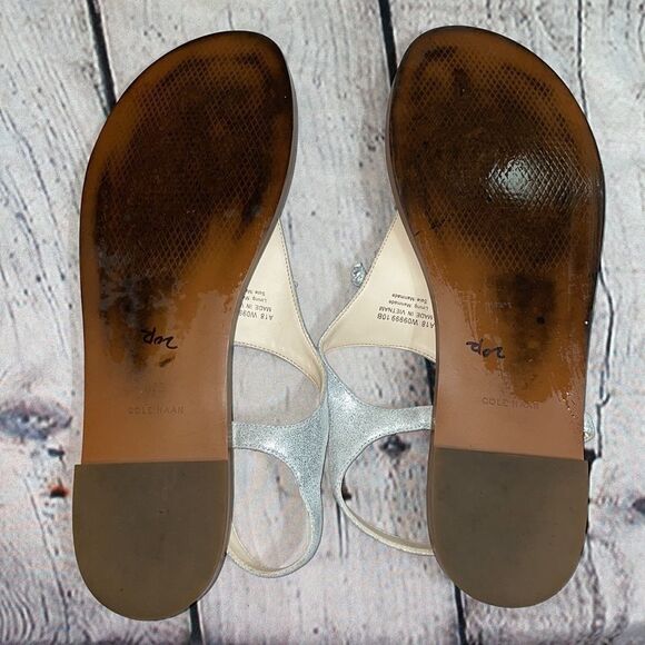 Silver Cole Haan 'Findra' Thong Sandal - 10 - Picture 15 of 15